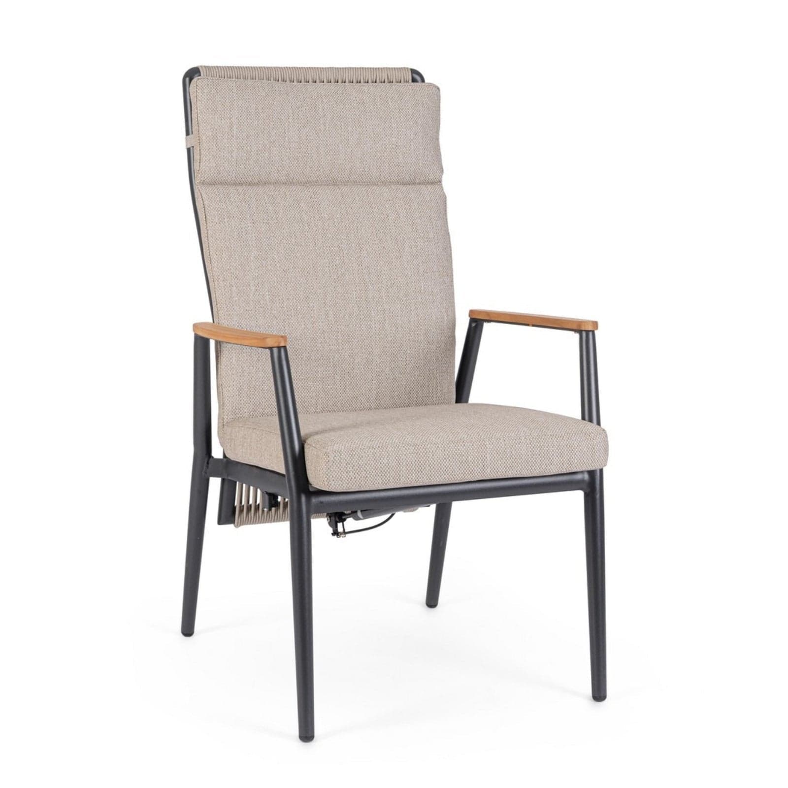 Poltrona reclinabile "Flobert" struttura in alluminio, con tessuto idrorepellente olefin - 18