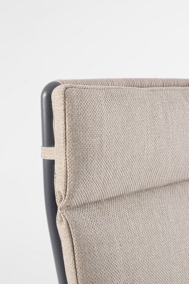 Poltrona reclinabile "Flobert" struttura in alluminio, con tessuto idrorepellente olefin in Poltrone Decor Space - Altamura, commercioVirtuoso.it