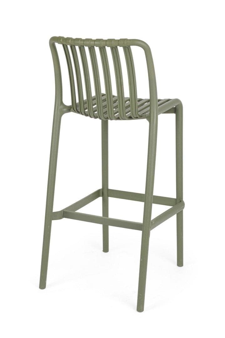Sgabello "Billie" da bar, struttura in polipropilene, resistente agli UV, per interni ed esterni in Ottomane Decor Space - Altamura, commercioVirtuoso.it