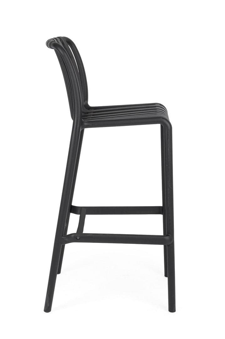 Sgabello "Billie" da bar, struttura in polipropilene, resistente agli UV, per interni ed esterni in Ottomane Decor Space - Altamura, commercioVirtuoso.it