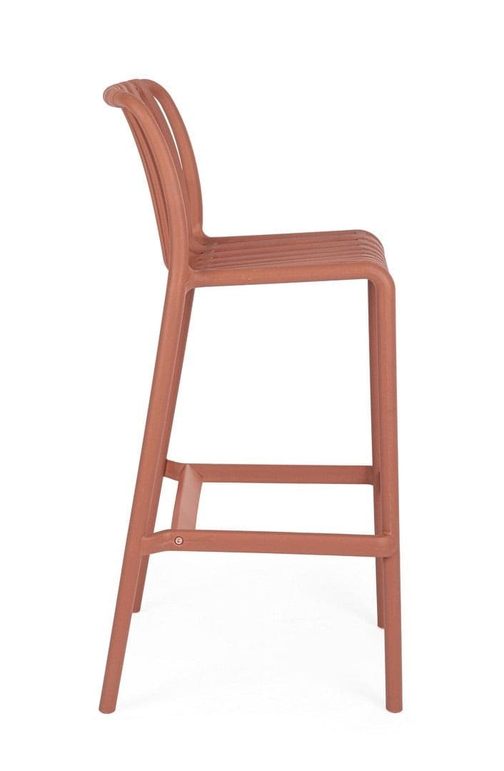 Sgabello "Billie" da bar, struttura in polipropilene, resistente agli UV, per interni ed esterni in Ottomane Decor Space - Altamura, commercioVirtuoso.it