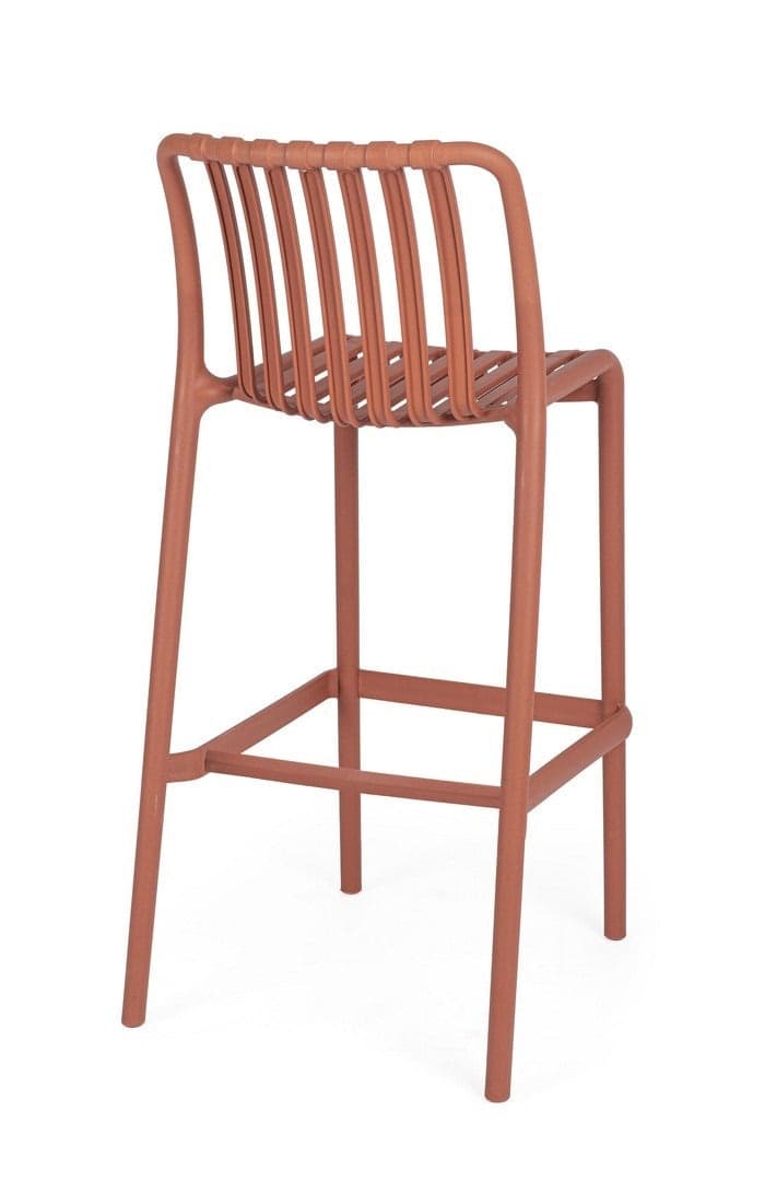 Sgabello "Billie" da bar, struttura in polipropilene, resistente agli UV, per interni ed esterni in Ottomane Decor Space - Altamura, commercioVirtuoso.it
