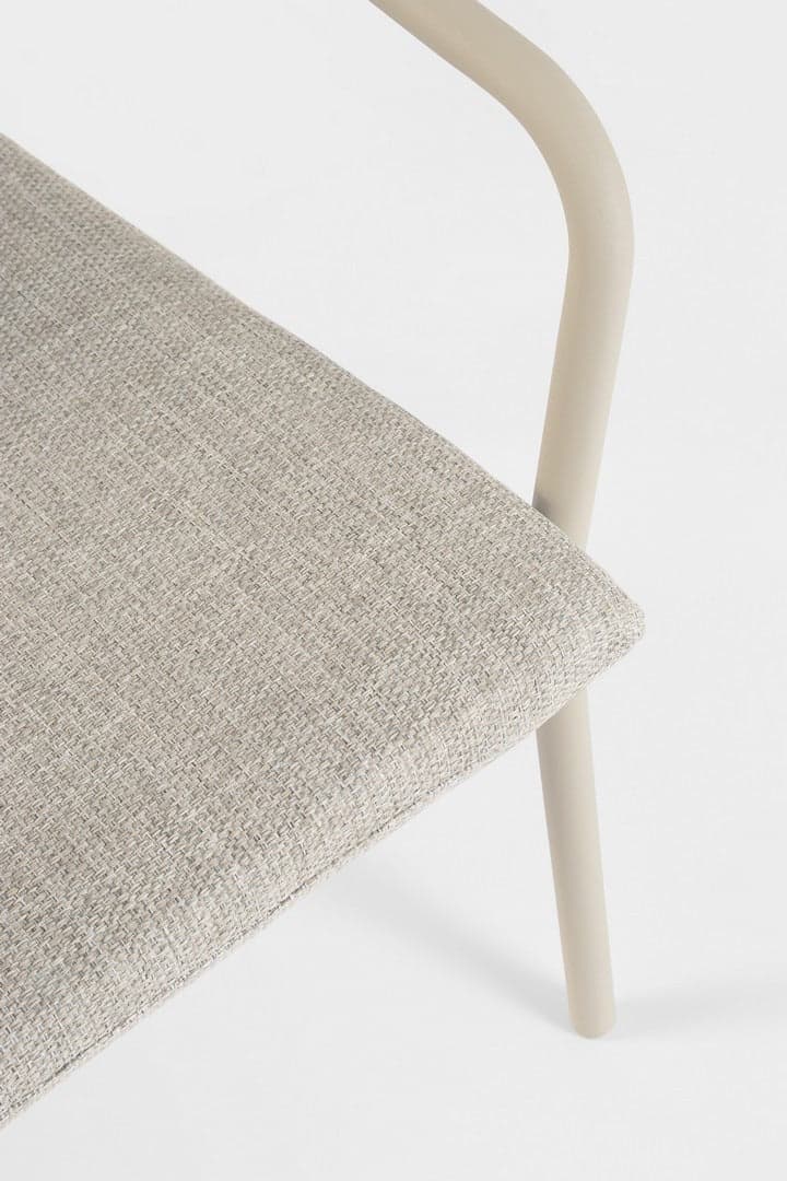 Sedia "Edvige" con braccioli e struttura in alluminio, con intreccio in corda, ideale per interno ed esterno in Sedie per tavolo da giardino Decor Space - Altamura, commercioVirtuoso.it