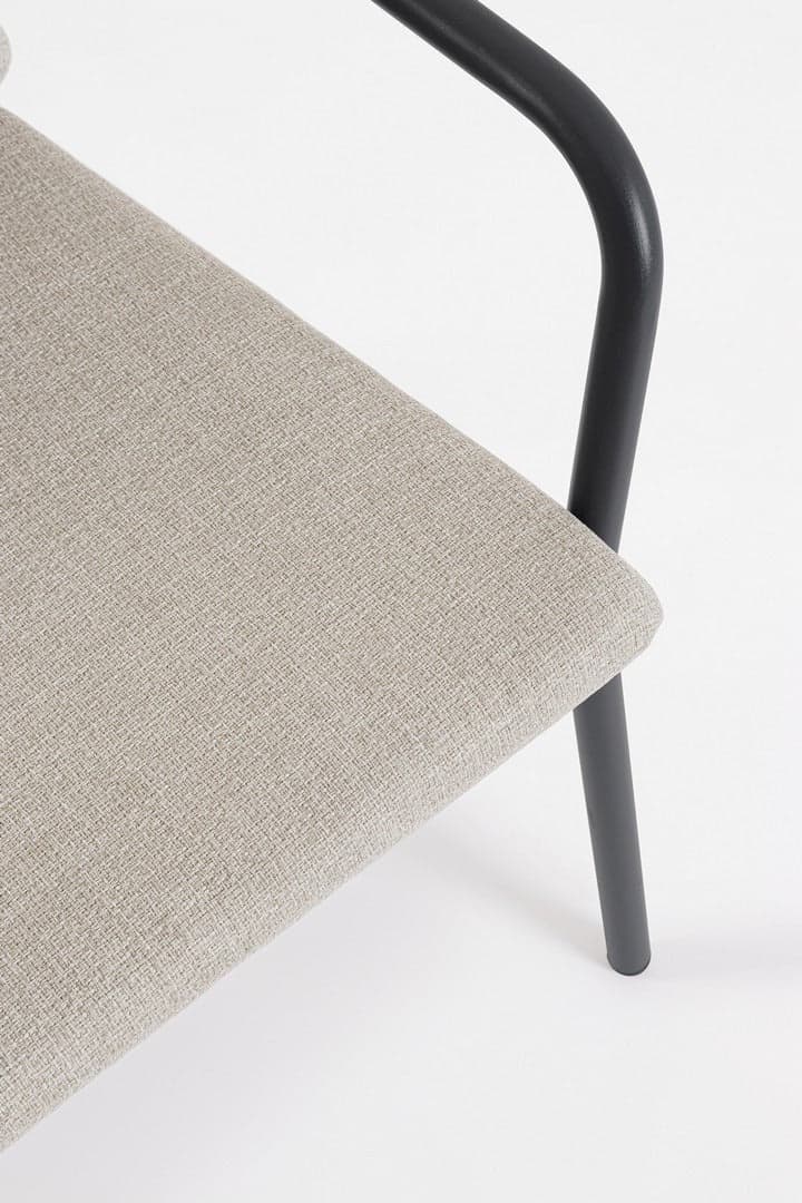 Sedia "Edvige" con braccioli e struttura in alluminio, con intreccio in corda, ideale per interno ed esterno in Sedie per tavolo da giardino Decor Space - Altamura, commercioVirtuoso.it