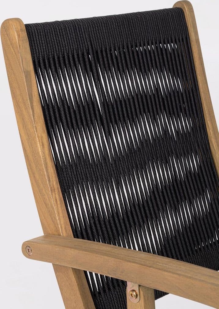 Sedia pieghevole "Danubio" struttura in legno di acacia, con intreccio in corda, ideale per interno ed esterno in Sedie per tavolo da giardino Decor Space - Altamura, commercioVirtuoso.it