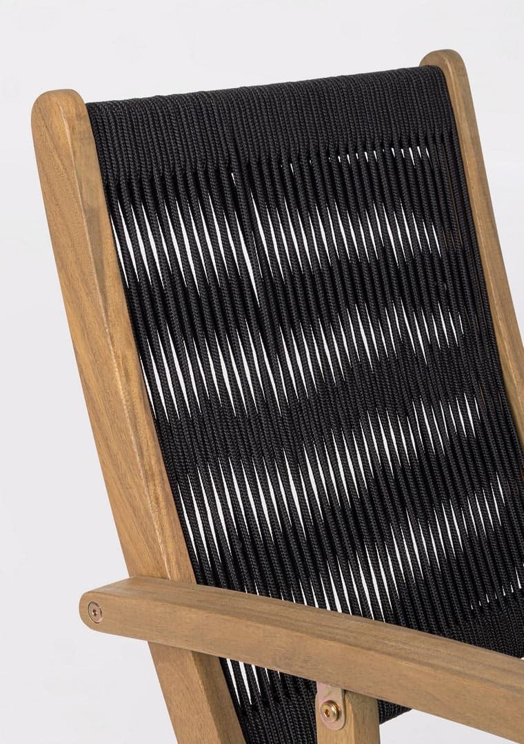 Sedia pieghevole "Danubio" struttura in legno di acacia, con intreccio in corda, ideale per interno ed esterno in Sedie per tavolo da giardino Decor Space - Altamura, commercioVirtuoso.it