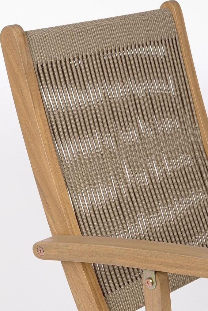 Sedia pieghevole "Danubio" struttura in legno di acacia, con intreccio in corda, ideale per interno ed esterno in Sedie per tavolo da giardino Decor Space - Altamura, commercioVirtuoso.it