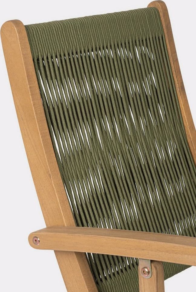 Sedia pieghevole "Danubio" struttura in legno di acacia, con intreccio in corda, ideale per interno ed esterno in Sedie per tavolo da giardino Decor Space - Altamura, commercioVirtuoso.it