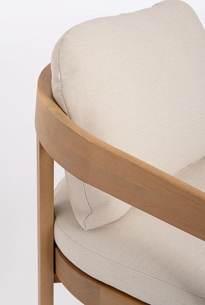 Sedia "Pablo" con braccioli, struttura in legno di acacia effetto teak, per interni ed esterni in Sedie per tavolo da giardino Decor Space - Altamura, commercioVirtuoso.it