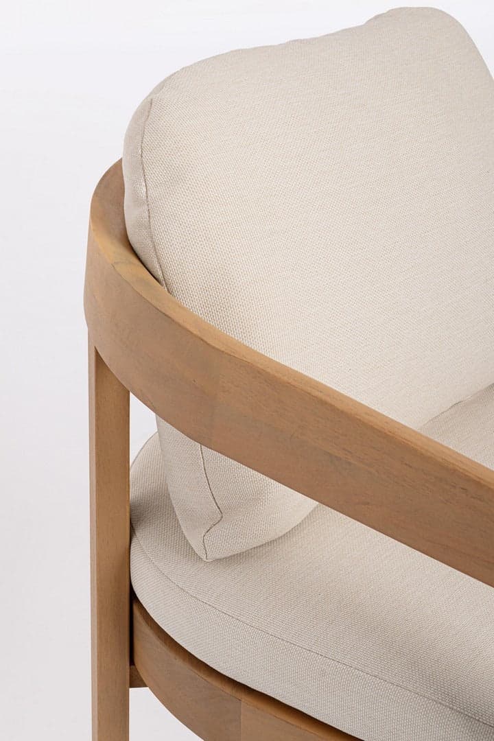Sedia "Pablo" con braccioli, struttura in legno di acacia effetto teak, per interni ed esterni in Sedie per tavolo da giardino Decor Space - Altamura, commercioVirtuoso.it