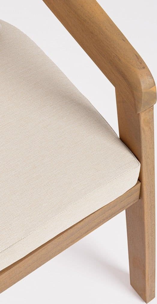 Sedia "Pablo" con braccioli, struttura in legno di acacia effetto teak, per interni ed esterni in Sedie per tavolo da giardino Decor Space - Altamura, commercioVirtuoso.it