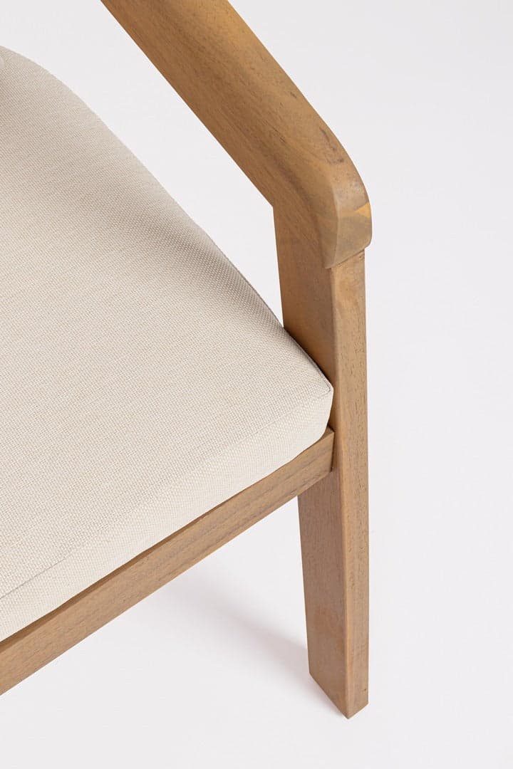 Sedia "Pablo" con braccioli, struttura in legno di acacia effetto teak, per interni ed esterni in Sedie per tavolo da giardino Decor Space - Altamura, commercioVirtuoso.it