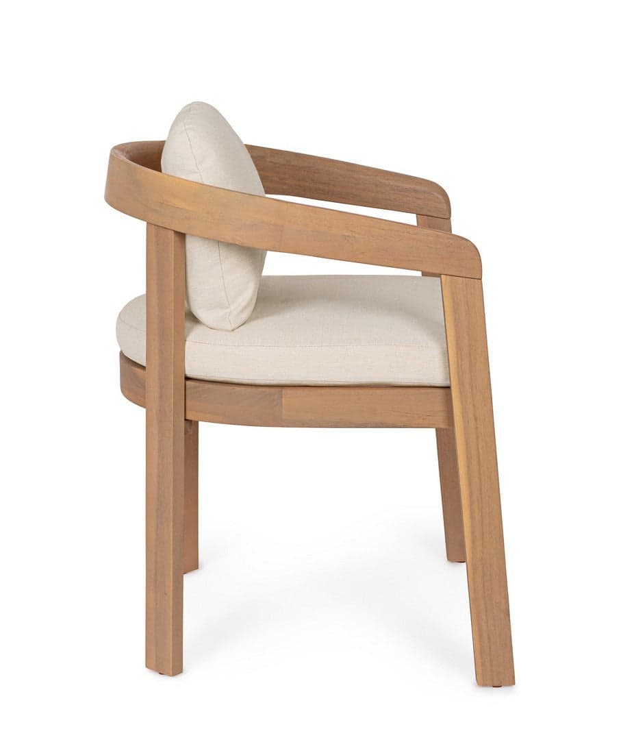 Sedia "Pablo" con braccioli, struttura in legno di acacia effetto teak, per interni ed esterni in Sedie per tavolo da giardino Decor Space - Altamura, commercioVirtuoso.it