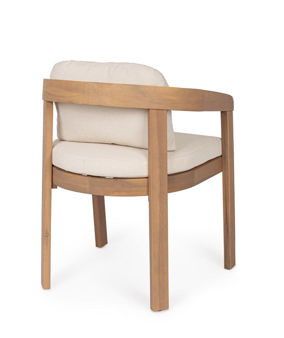 Sedia "Pablo" con braccioli, struttura in legno di acacia effetto teak, per interni ed esterni in Sedie per tavolo da giardino Decor Space - Altamura, commercioVirtuoso.it