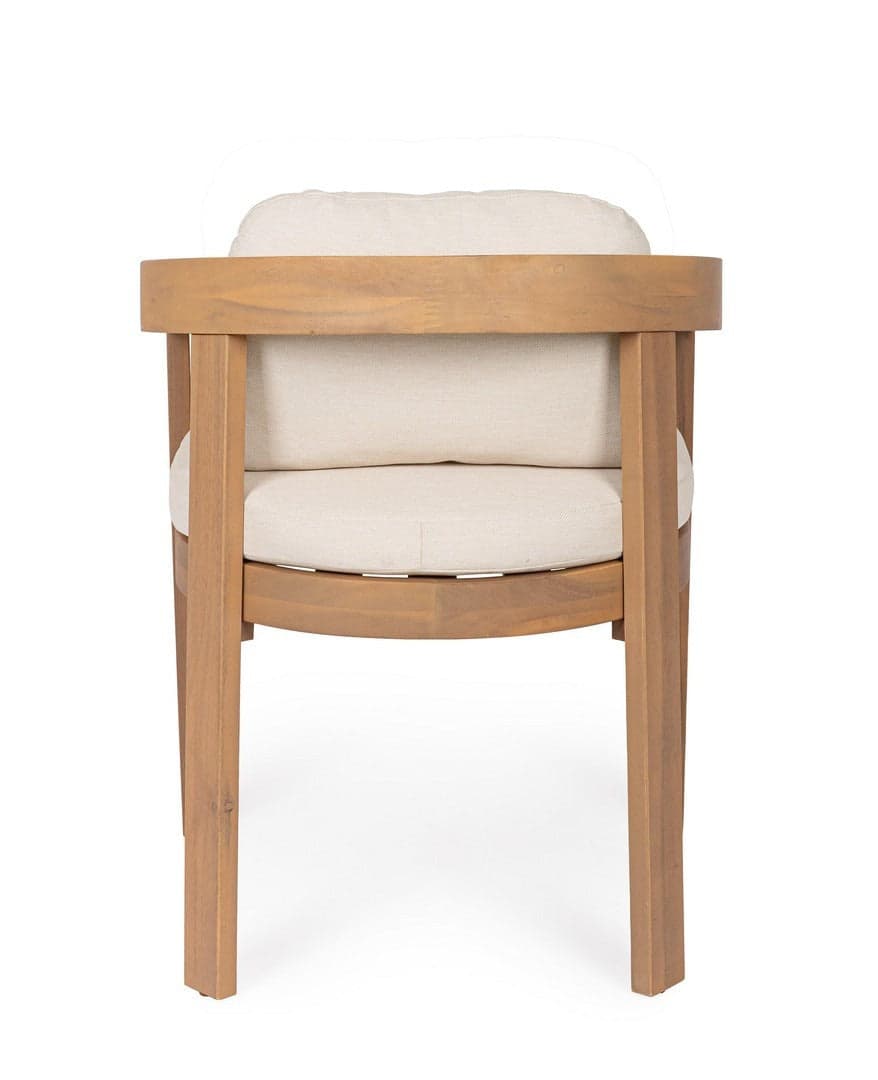 Sedia "Pablo" con braccioli, struttura in legno di acacia effetto teak, per interni ed esterni in Sedie per tavolo da giardino Decor Space - Altamura, commercioVirtuoso.it