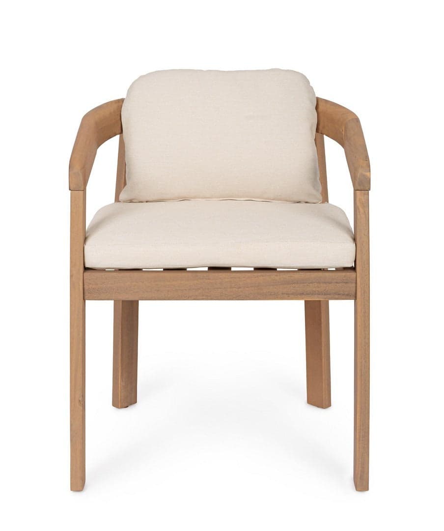 Sedia "Pablo" con braccioli, struttura in legno di acacia effetto teak, per interni ed esterni in Sedie per tavolo da giardino Decor Space - Altamura, commercioVirtuoso.it
