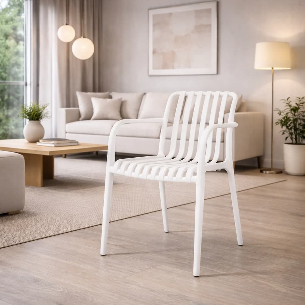 Sedia "Billie" struttura in polipropilene, resistente agli UV, per giardino e veranda in Sedie per tavolo da giardino Decor Space - Altamura, commercioVirtuoso.it