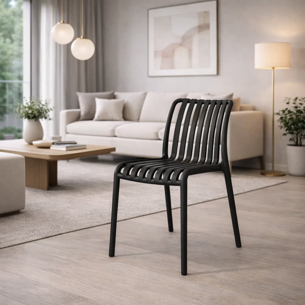 Sedia "Billie" struttura in polipropilene, resistente agli UV, per giardino e veranda in Sedie per tavolo da giardino Decor Space - Altamura, commercioVirtuoso.it