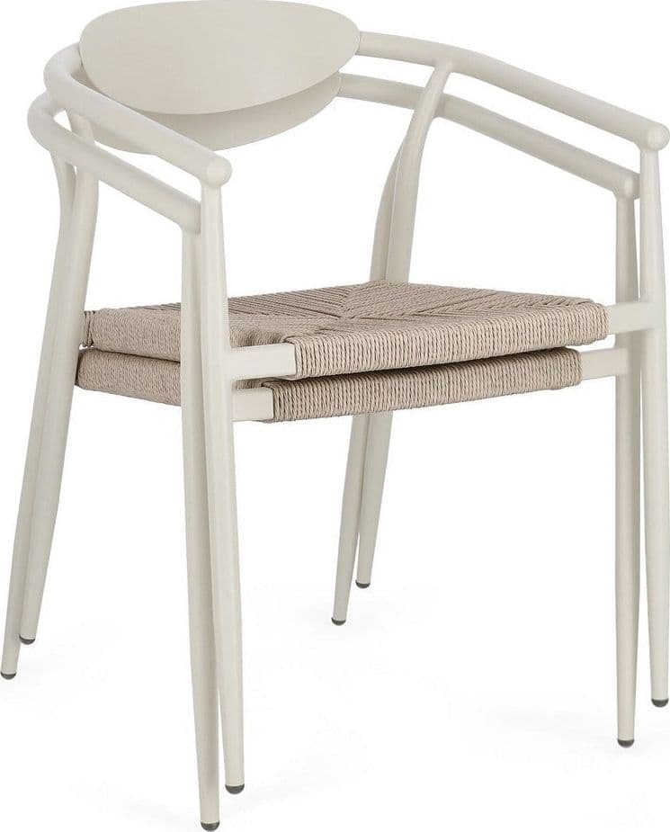 Sedia "Linares" struttura in alluminio, con seduta in fibra sintetica, per interni ed esterni in Sedie per tavolo da giardino Decor Space - Altamura, commercioVirtuoso.it