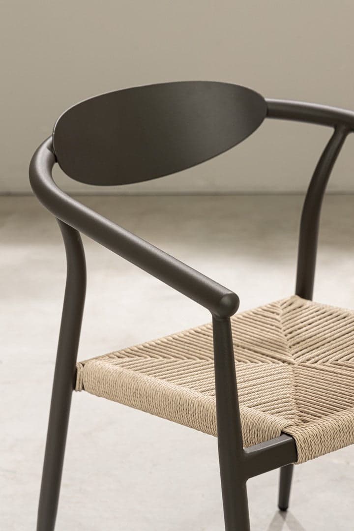 Sedia "Linares" struttura in alluminio, con seduta in fibra sintetica, per interni ed esterni in Sedie per tavolo da giardino Decor Space - Altamura, commercioVirtuoso.it