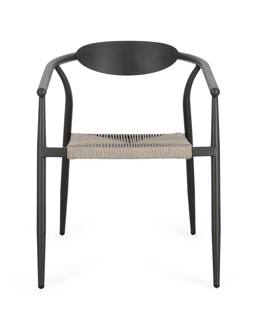 Sedia "Linares" struttura in alluminio, con seduta in fibra sintetica, per interni ed esterni in Sedie per tavolo da giardino Decor Space - Altamura, commercioVirtuoso.it
