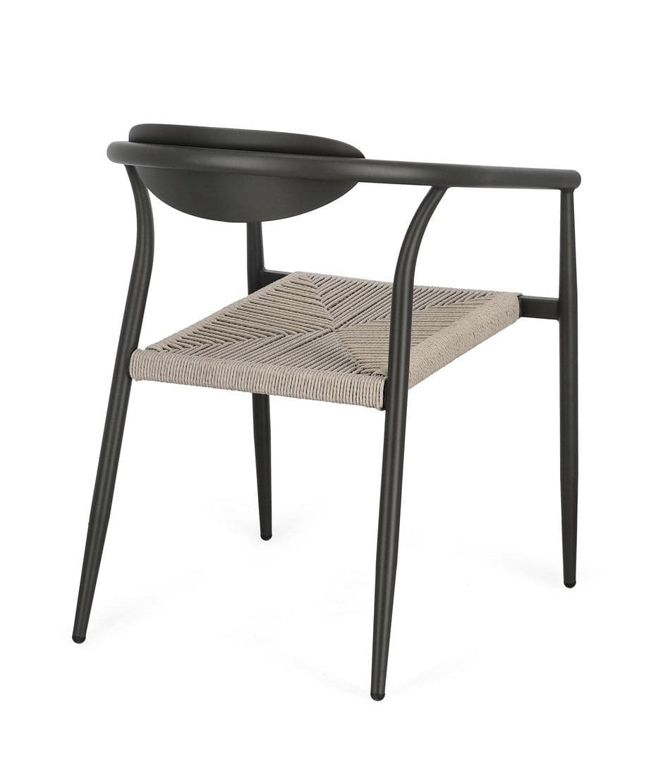 Sedia "Linares" struttura in alluminio, con seduta in fibra sintetica, per interni ed esterni in Sedie per tavolo da giardino Decor Space - Altamura, commercioVirtuoso.it