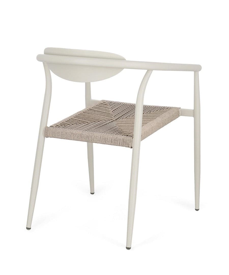 Sedia "Linares" struttura in alluminio, con seduta in fibra sintetica, per interni ed esterni in Sedie per tavolo da giardino Decor Space - Altamura, commercioVirtuoso.it