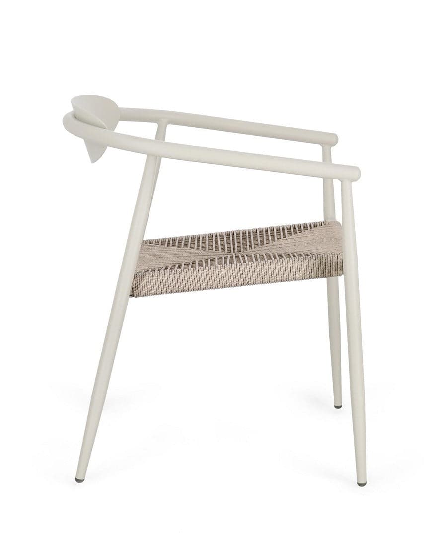 Sedia "Linares" struttura in alluminio, con seduta in fibra sintetica, per interni ed esterni in Sedie per tavolo da giardino Decor Space - Altamura, commercioVirtuoso.it
