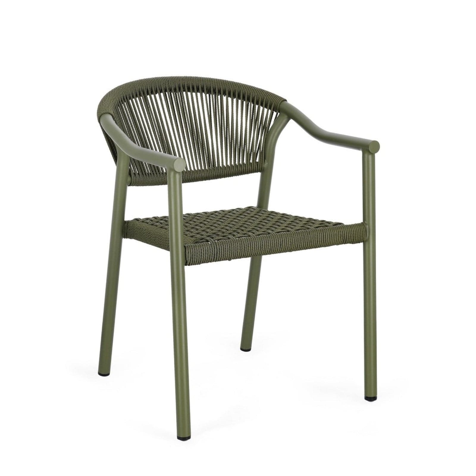 Sedia "Canarias" struttura in alluminio, intreccio in fibra sintetica, per interni ed esterni in Sedie per tavolo da giardino Decor Space - Altamura, commercioVirtuoso.it