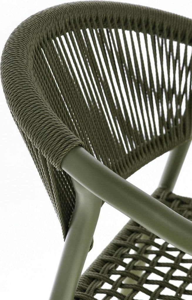 Sedia "Canarias" struttura in alluminio, intreccio in fibra sintetica, per interni ed esterni in Sedie per tavolo da giardino Decor Space - Altamura, commercioVirtuoso.it