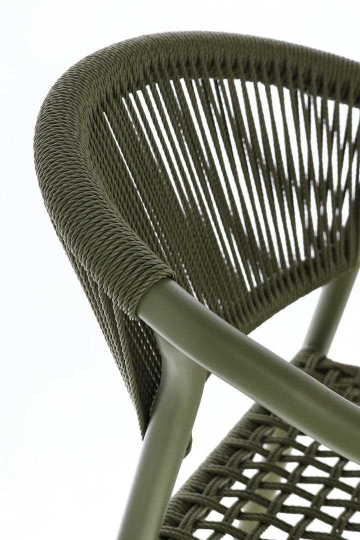 Sedia "Canarias" struttura in alluminio, intreccio in fibra sintetica, per interni ed esterni in Sedie per tavolo da giardino Decor Space - Altamura, commercioVirtuoso.it