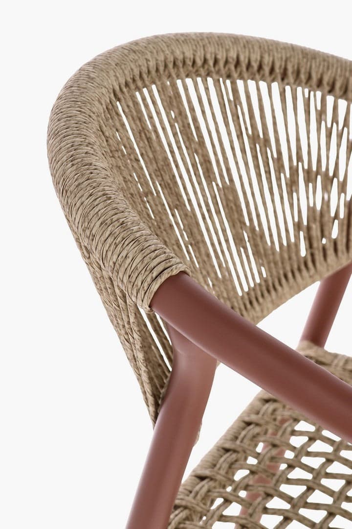 Sedia "Canarias" struttura in alluminio, intreccio in fibra sintetica, per interni ed esterni in Sedie per tavolo da giardino Decor Space - Altamura, commercioVirtuoso.it