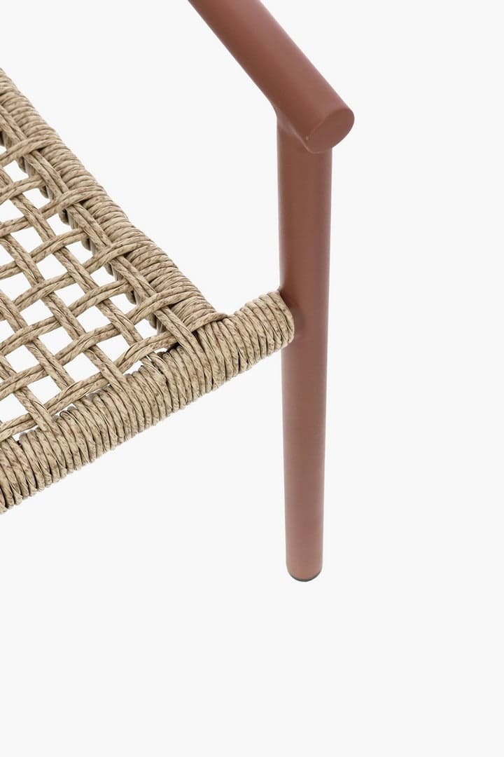 Sedia "Canarias" struttura in alluminio, intreccio in fibra sintetica, per interni ed esterni in Sedie per tavolo da giardino Decor Space - Altamura, commercioVirtuoso.it