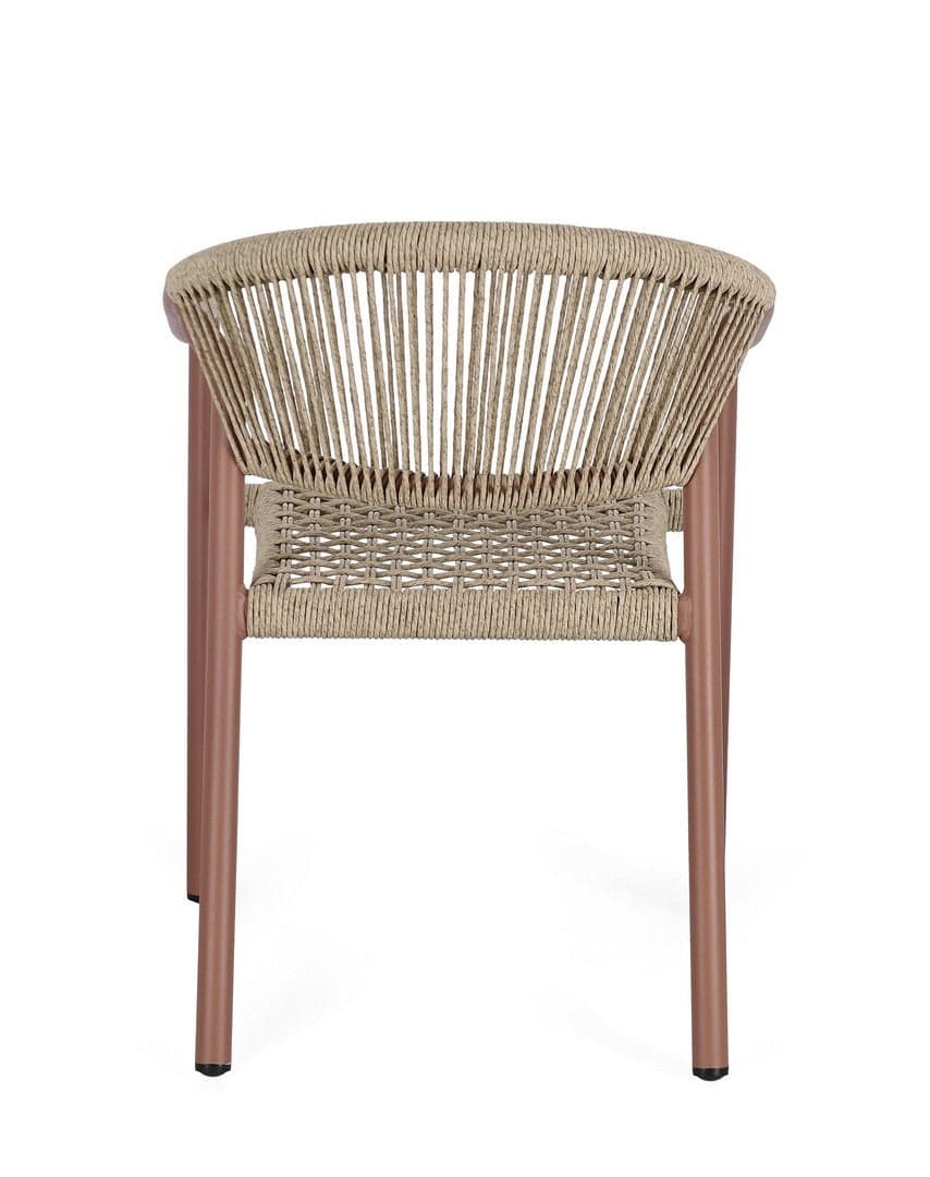 Sedia "Canarias" struttura in alluminio, intreccio in fibra sintetica, per interni ed esterni in Sedie per tavolo da giardino Decor Space - Altamura, commercioVirtuoso.it