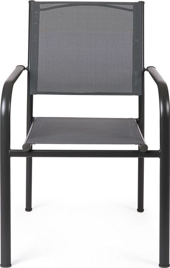 Sedia "Missouri" struttura in acciaio, con seduta e schienale in textilene, per interni ed esterni in Sedie per tavolo da giardino Decor Space - Altamura, commercioVirtuoso.it