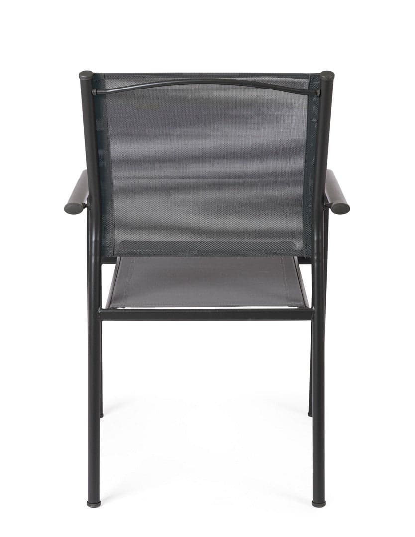 Sedia "Missouri" struttura in acciaio, con seduta e schienale in textilene, per interni ed esterni in Sedie per tavolo da giardino Decor Space - Altamura, commercioVirtuoso.it