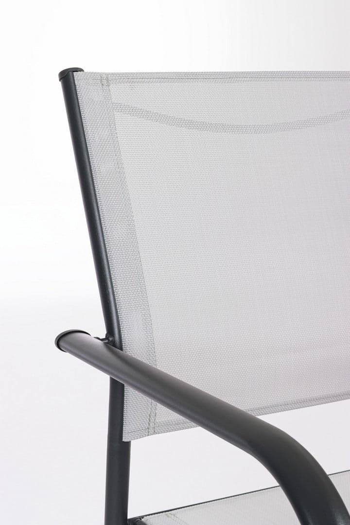 Sedia "Missouri" struttura in acciaio, con seduta e schienale in textilene, per interni ed esterni in Sedie per tavolo da giardino Decor Space - Altamura, commercioVirtuoso.it