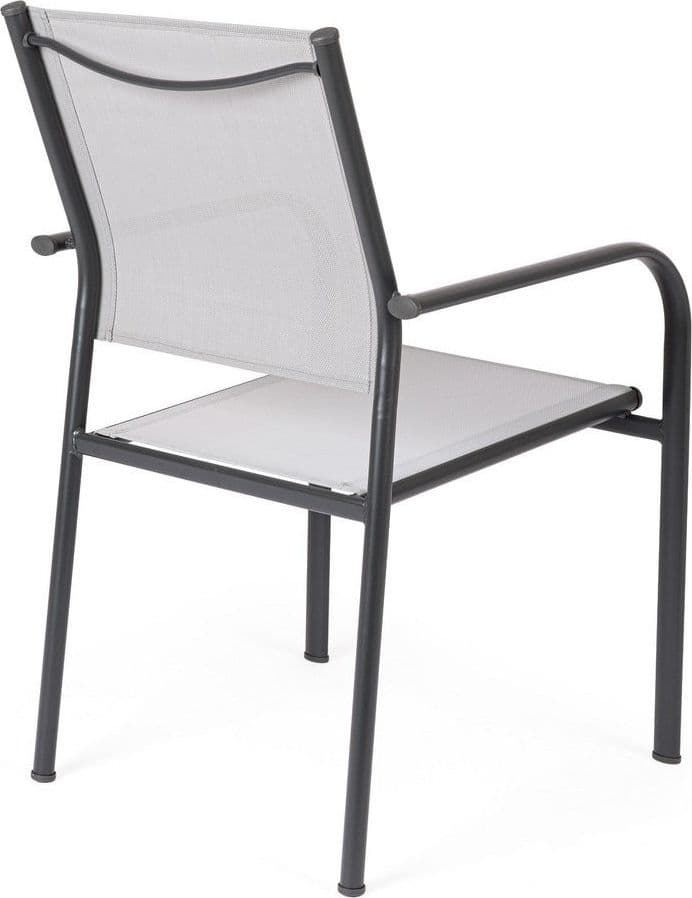 Sedia "Missouri" struttura in acciaio, con seduta e schienale in textilene, per interni ed esterni in Sedie per tavolo da giardino Decor Space - Altamura, commercioVirtuoso.it