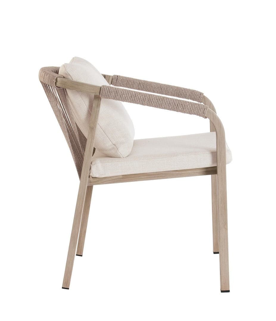 Sedia "Kalimera" struttura in alluminio, struttura in corda di poliestere, ideale per interno ed esterno in Sedie per tavolo da giardino Decor Space - Altamura, commercioVirtuoso.it