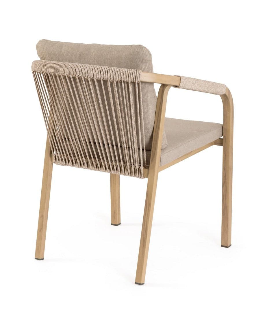 Sedia "Kalimera" struttura in alluminio, struttura in corda di poliestere, ideale per interno ed esterno in Sedie per tavolo da giardino Decor Space - Altamura, commercioVirtuoso.it