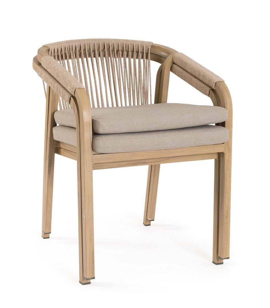 Sedia "Kalimera" struttura in alluminio, struttura in corda di poliestere, ideale per interno ed esterno in Sedie per tavolo da giardino Decor Space - Altamura, commercioVirtuoso.it