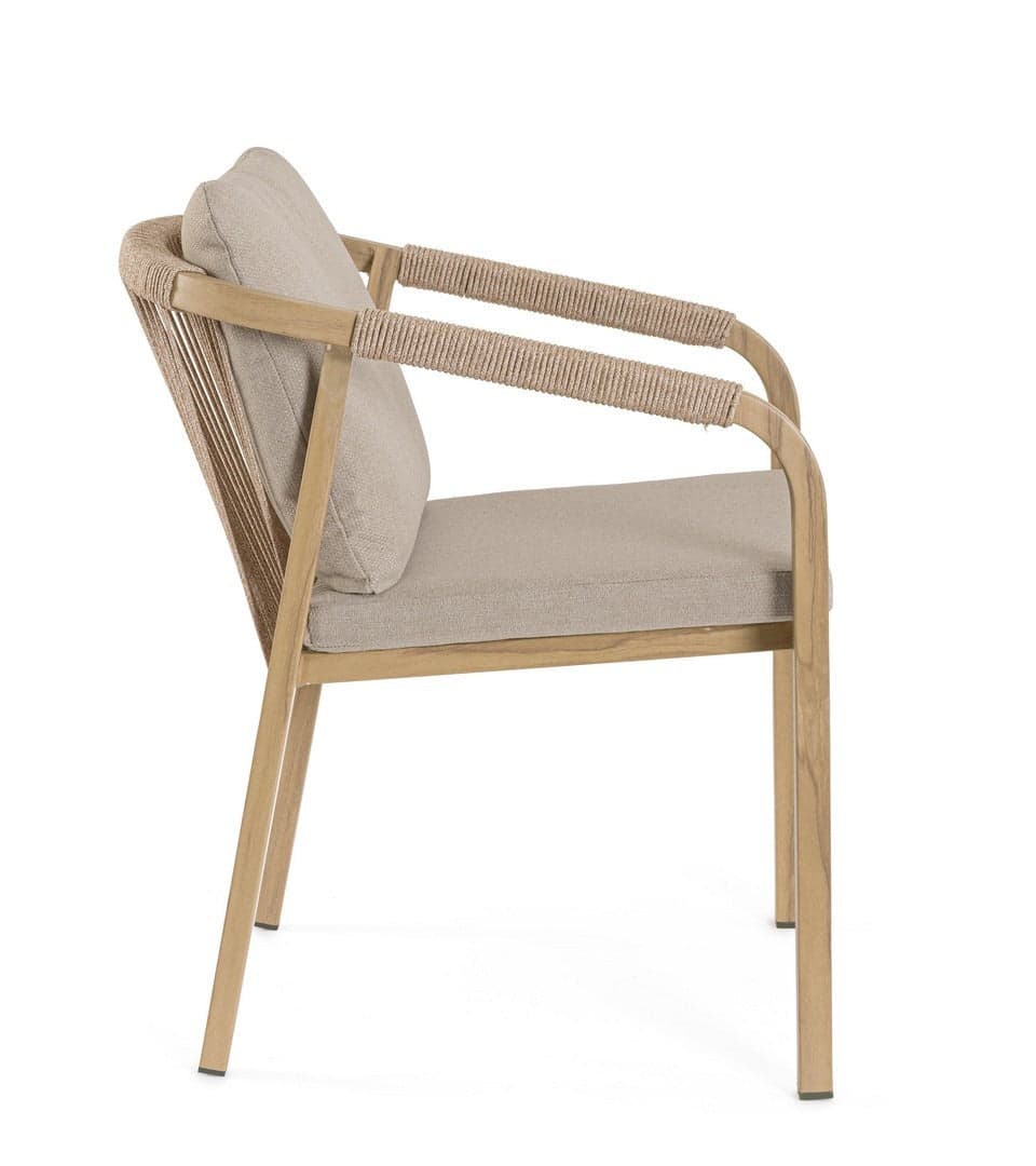 Sedia "Kalimera" struttura in alluminio, struttura in corda di poliestere, ideale per interno ed esterno in Sedie per tavolo da giardino Decor Space - Altamura, commercioVirtuoso.it