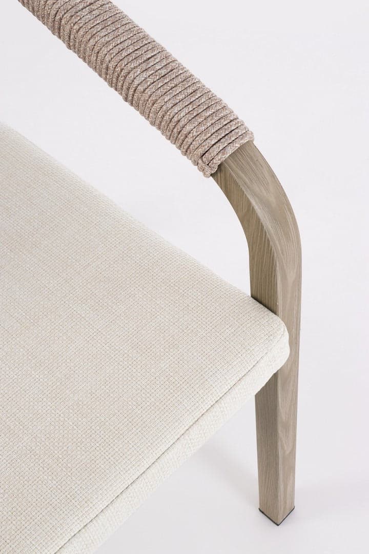 Sedia "Kalimera" struttura in alluminio, struttura in corda di poliestere, ideale per interno ed esterno in Sedie per tavolo da giardino Decor Space - Altamura, commercioVirtuoso.it