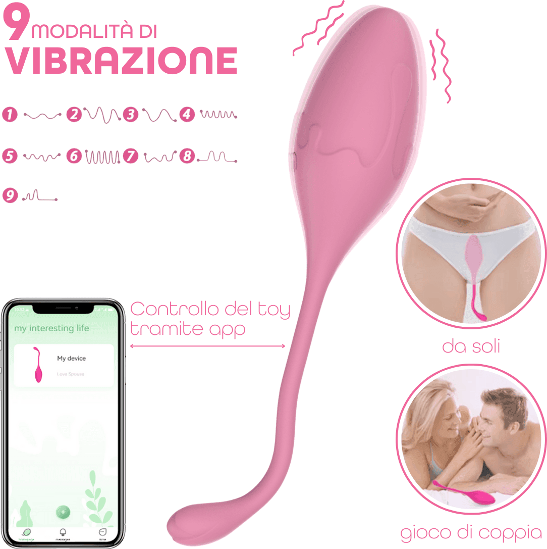 Ovetto Vibrante con App Vibratore Vaginale Indossabile Sex Toy per Coppia USB - 11