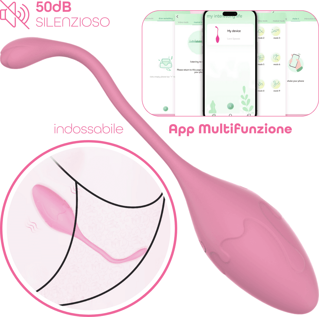 Ovetto Vibrante con App Vibratore Vaginale Indossabile Sex Toy per Coppia USB - 16