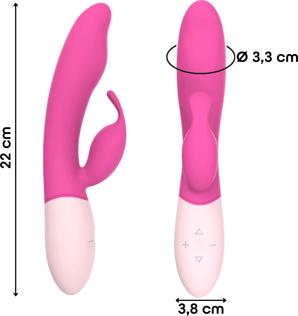 Vibratore Rabbit Doppia Stimolazione Punto G e Clitoride 10 Modalità Vibrazione - 14