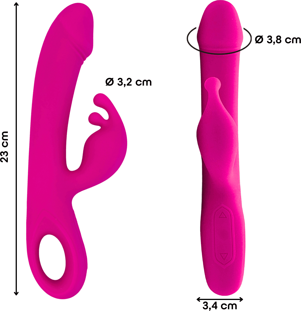 Vibratore Rabbit per Squirting Stimola Clitoride e Punto G Dildo Vibrante SexToy - 13