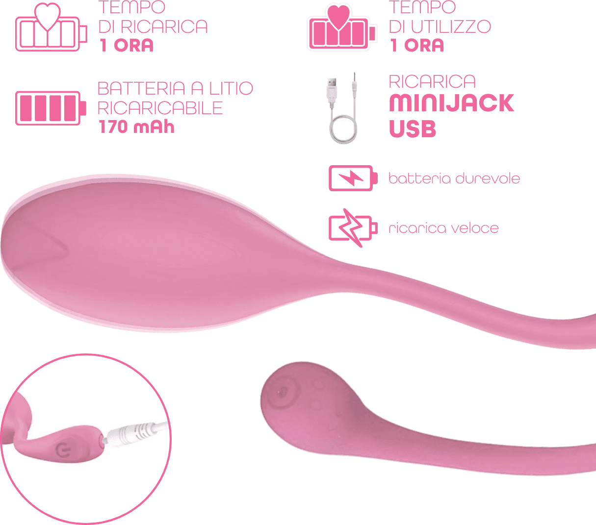 Ovetto Vibrante con App Vibratore Punto G e Clitoride in Silicone 9 Modalità USB - 14