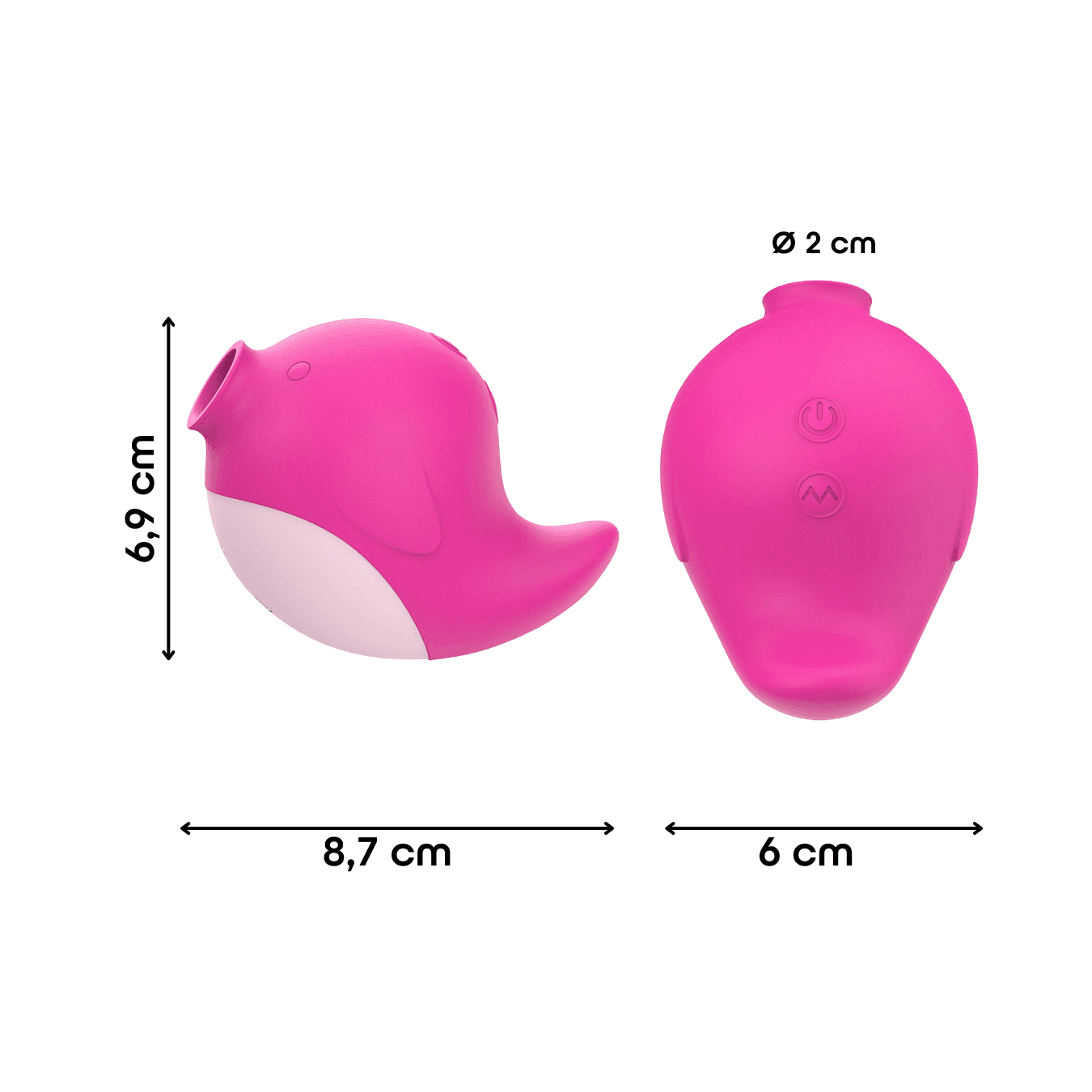 Succhia Clitoride con Vibrazione Stimolatore 2in1 Vibratore Multifunzione Vagina - 14