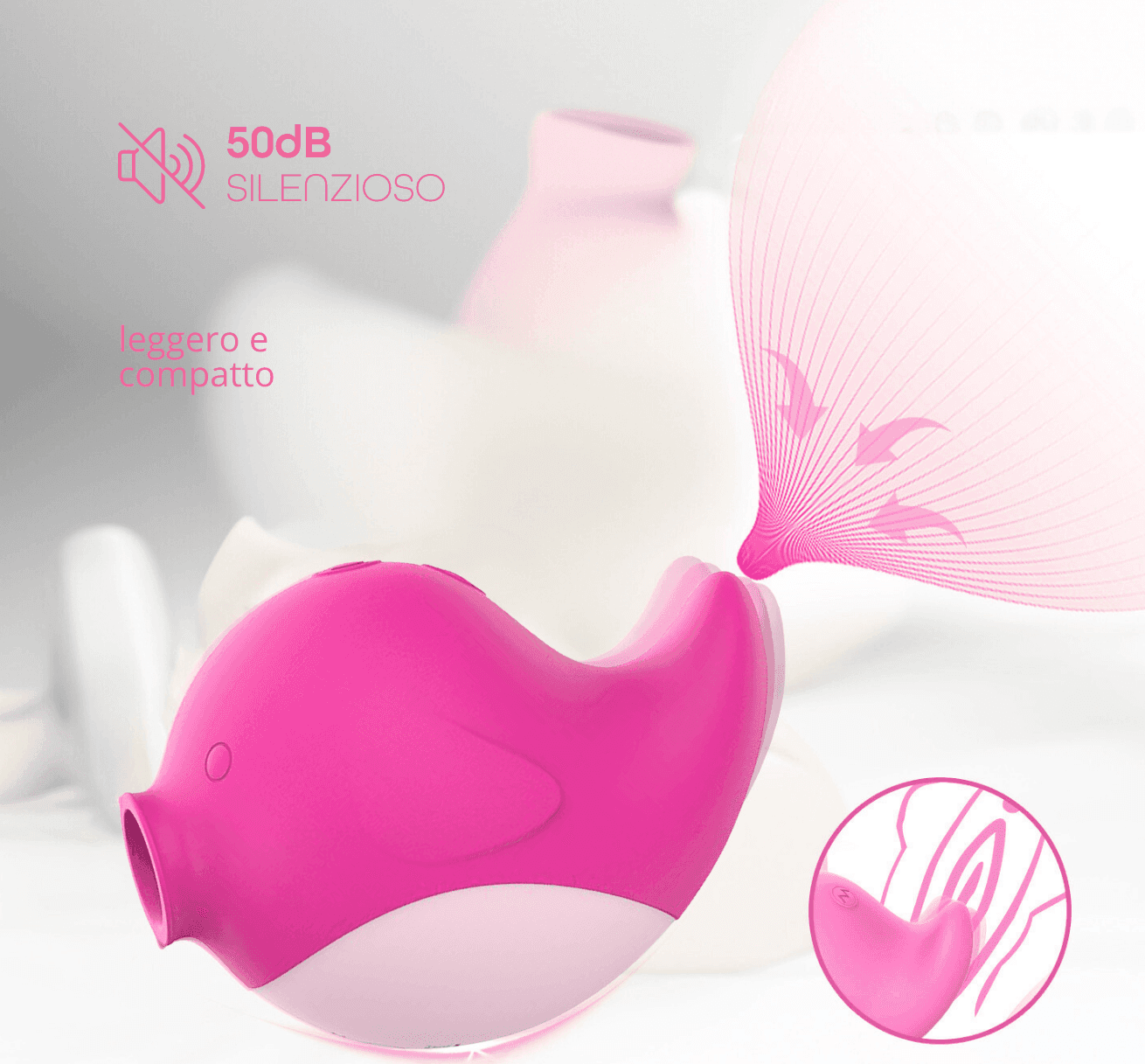 Succhia Clitoride con Vibrazione Stimolatore 2in1 Vibratore Multifunzione Vagina - 16